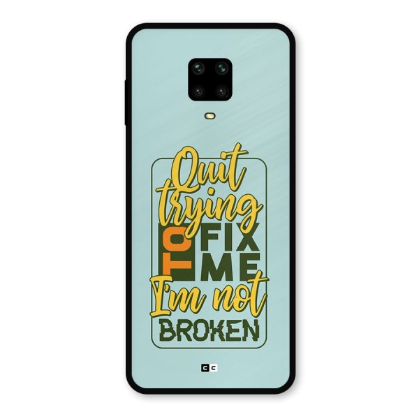 Not Broken Metal Back Case for Redmi Note 9 Pro Max