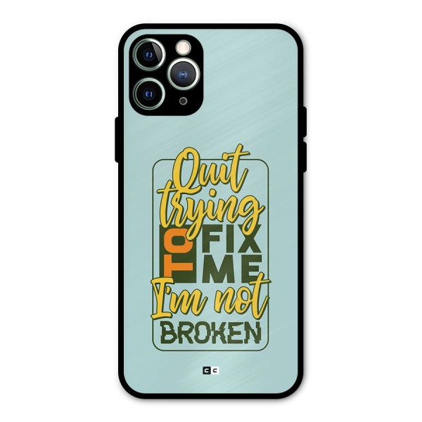 Not Broken Metal Back Case for iPhone 11 Pro Max