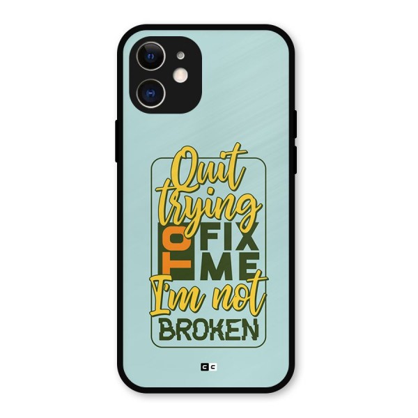 Not Broken Metal Back Case for iPhone 12