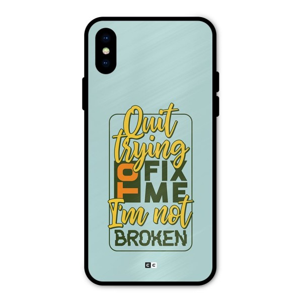 Not Broken Metal Back Case for iPhone XS