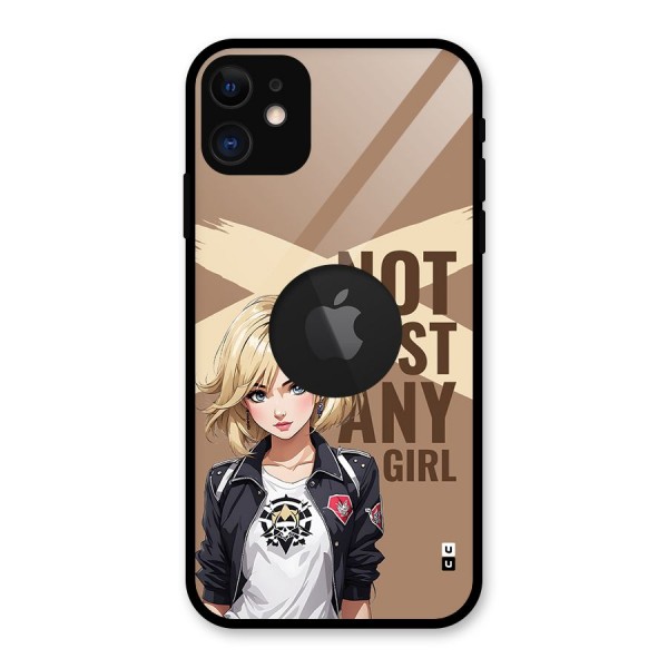 Not Just Any Glass Back Case for iPhone 11 Logo Cut