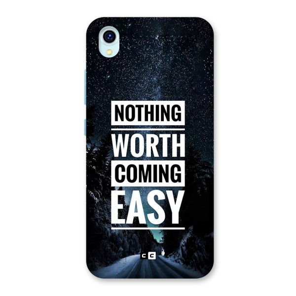 Nothing Worth Easy Back Case for Vivo Y1s