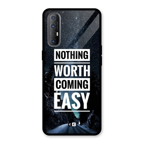 Nothing Worth Easy Glass Back Case for Oppo Reno3 Pro
