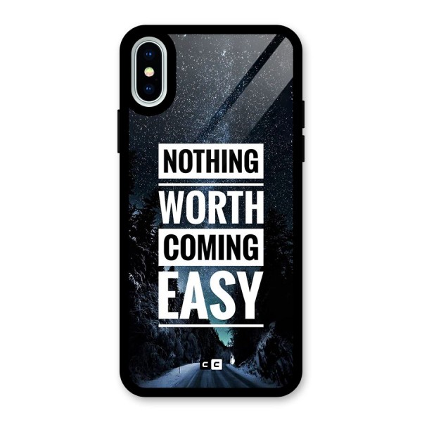Nothing Worth Easy Glass Back Case for iPhone X