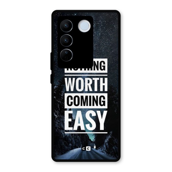 Nothing Worth Easy Metal Back Case for Vivo V27 Pro
