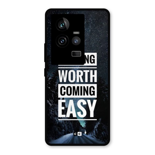 Nothing Worth Easy Metal Back Case for iQOO 11 5G
