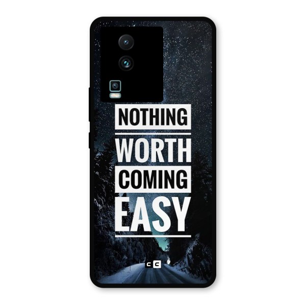 Nothing Worth Easy Metal Back Case for iQOO Neo 7 Pro