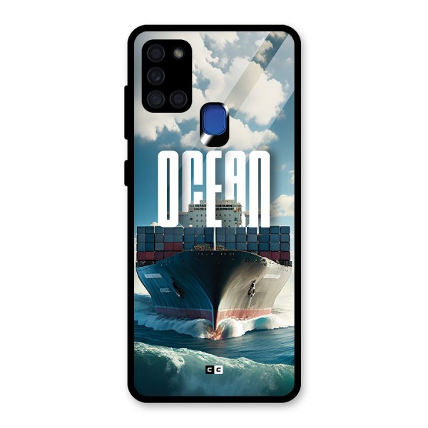 Ocean Life Glass Back Case for Galaxy A21s