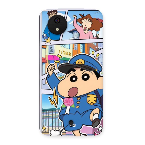 Officer Shinchan Back Case for Canvas A1  AQ4501