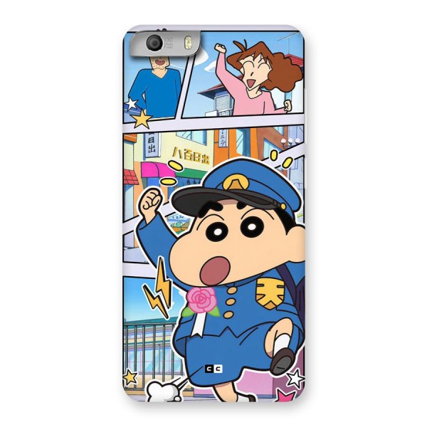 Officer Shinchan Back Case for Canvas Knight 2
