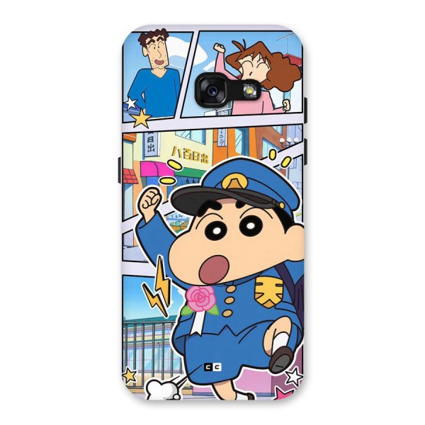 Officer Shinchan Back Case for Galaxy A3 (2017)