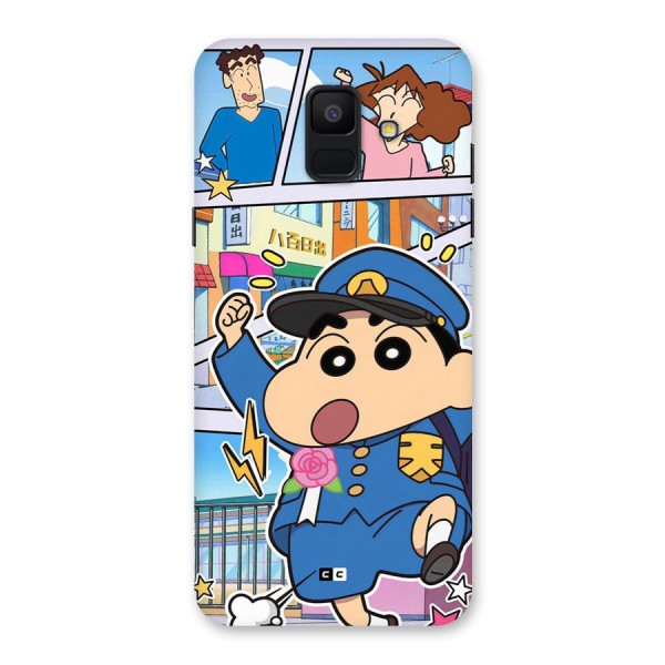 Officer Shinchan Back Case for Galaxy A6 (2018)