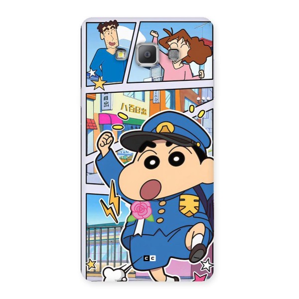 Officer Shinchan Back Case for Galaxy A7