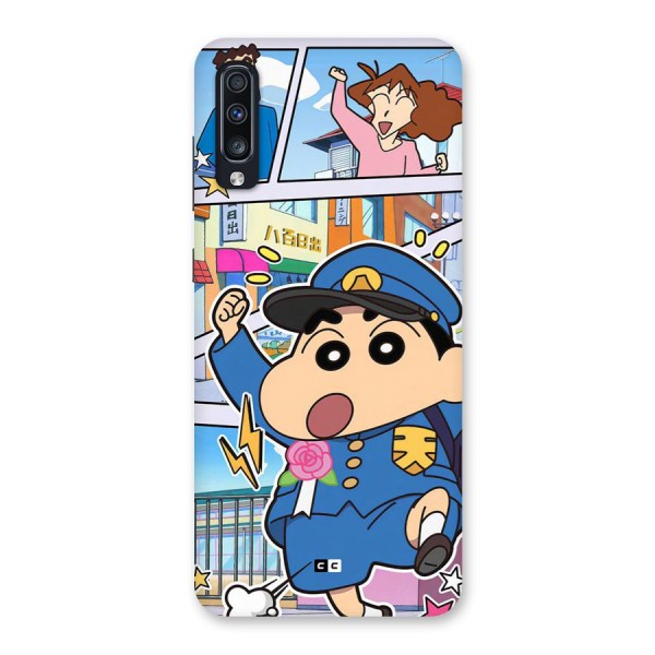Officer Shinchan Back Case for Galaxy A70