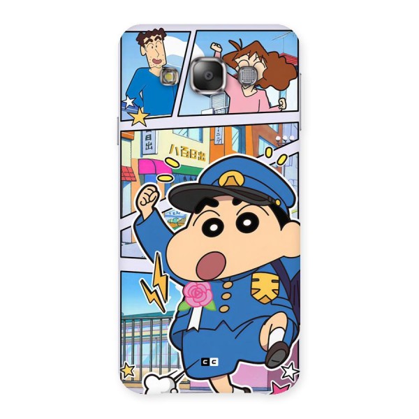 Officer Shinchan Back Case for Galaxy E7