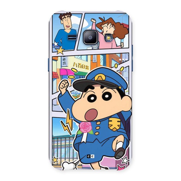 Officer Shinchan Back Case for Galaxy J1