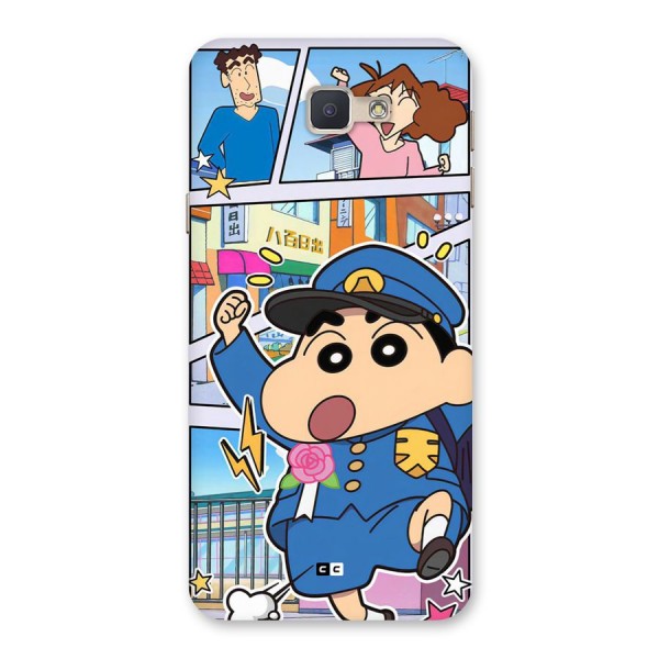 Officer Shinchan Back Case for Galaxy J5 Prime