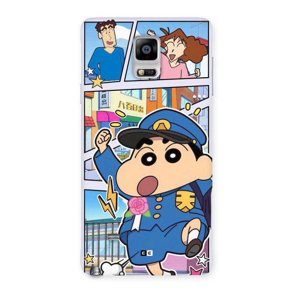 Officer Shinchan Back Case for Galaxy Note 4