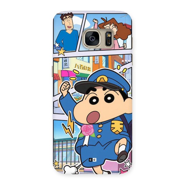 Officer Shinchan Back Case for Galaxy S7