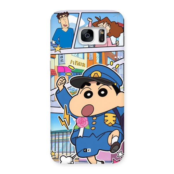 Officer Shinchan Back Case for Galaxy S7 Edge