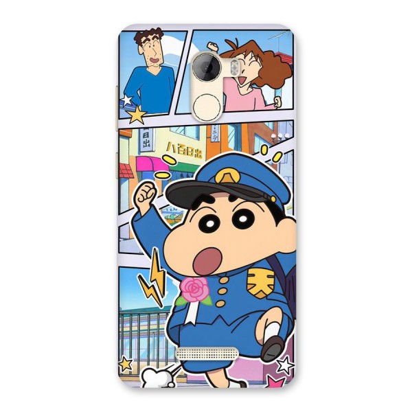 Officer Shinchan Back Case for Gionee A1 LIte