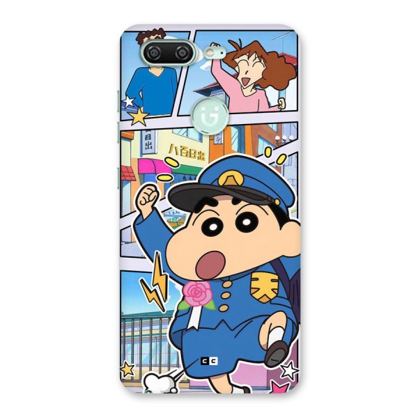Officer Shinchan Back Case for Gionee S10