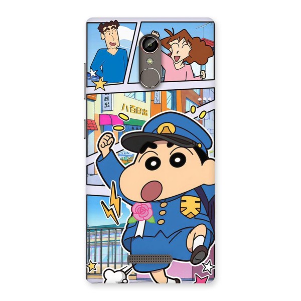 Officer Shinchan Back Case for Gionee S6s