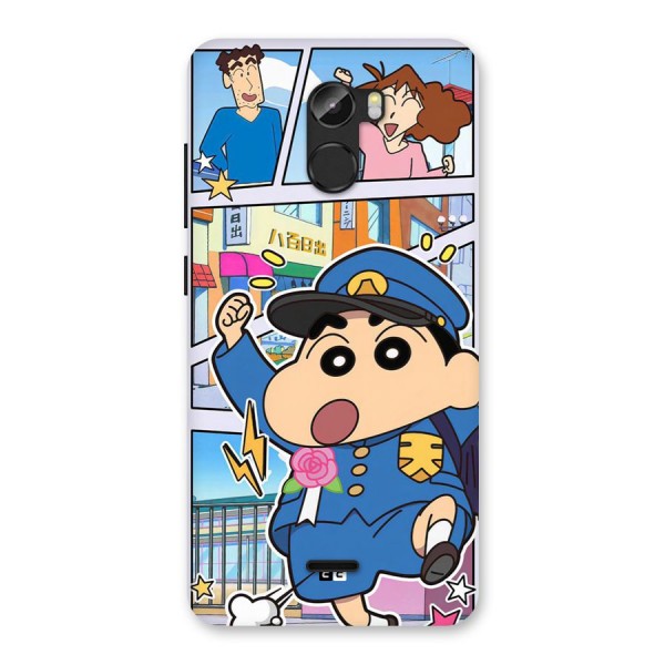 Officer Shinchan Back Case for Gionee X1
