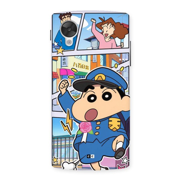 Officer Shinchan Back Case for Google Nexus 5