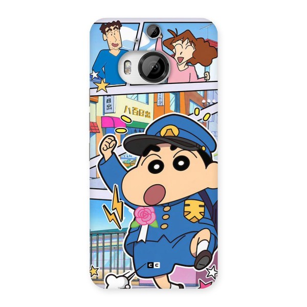 Officer Shinchan Back Case for HTC One M9 Plus