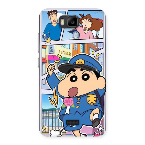 Officer Shinchan Back Case for Honor Bee