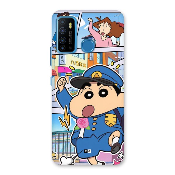 Officer Shinchan Back Case for Infinix Hot 9