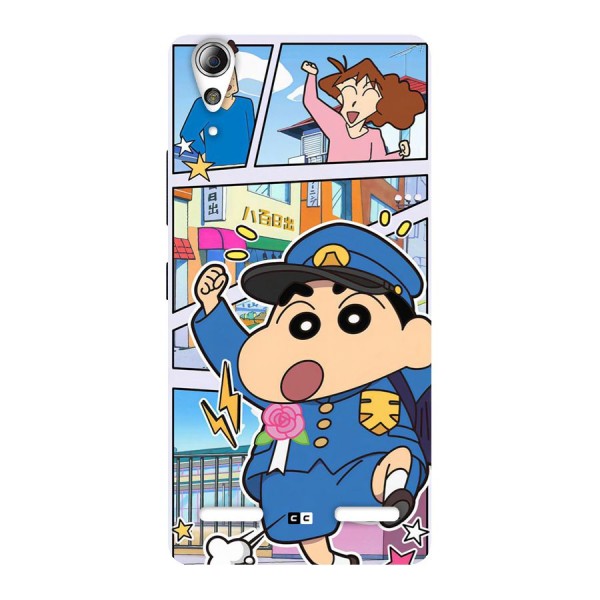 Officer Shinchan Back Case for Lenovo A6000 Plus