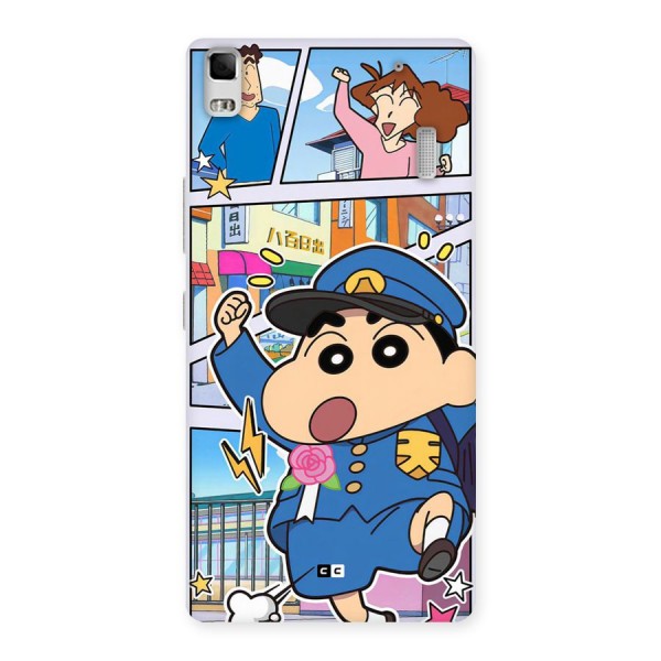 Officer Shinchan Back Case for Lenovo K3 Note