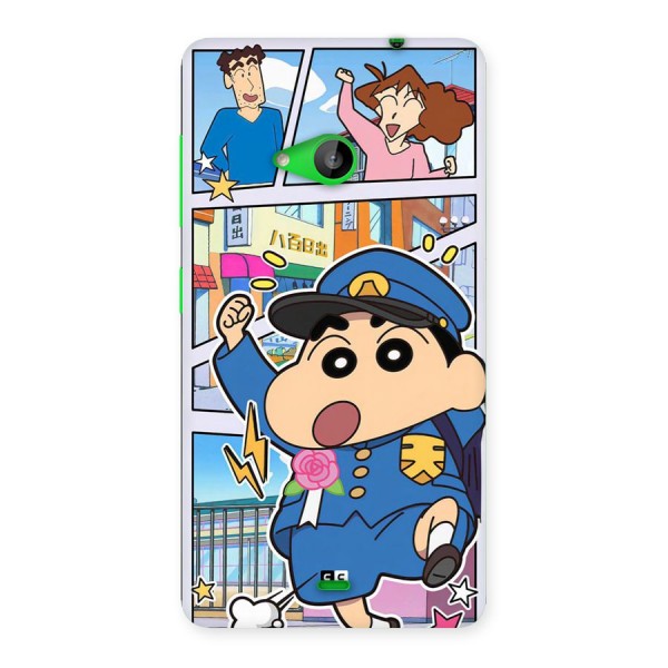 Officer Shinchan Back Case for Lumia 535