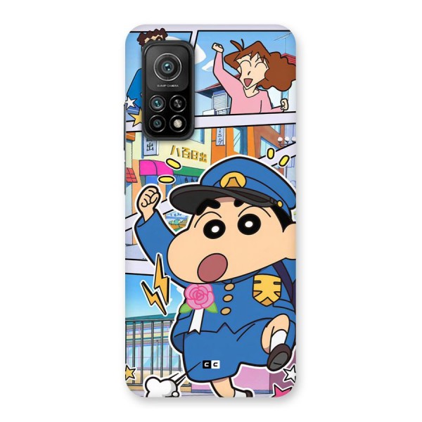 Officer Shinchan Back Case for Mi 10T 5G