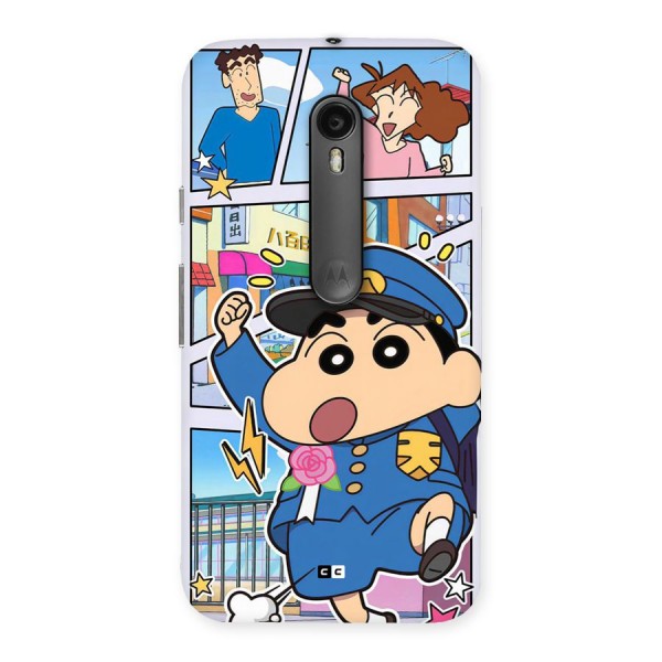 Officer Shinchan Back Case for Moto G3