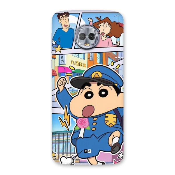 Officer Shinchan Back Case for Moto G6