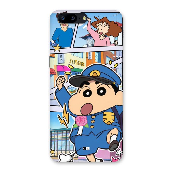 Officer Shinchan Back Case for OnePlus 5