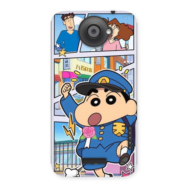 Officer Shinchan Back Case for One X