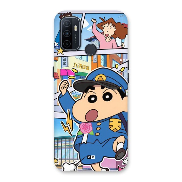 Officer Shinchan Back Case for Oppo A32