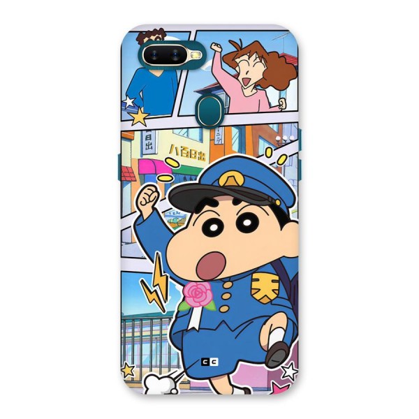 Officer Shinchan Back Case for Oppo A7