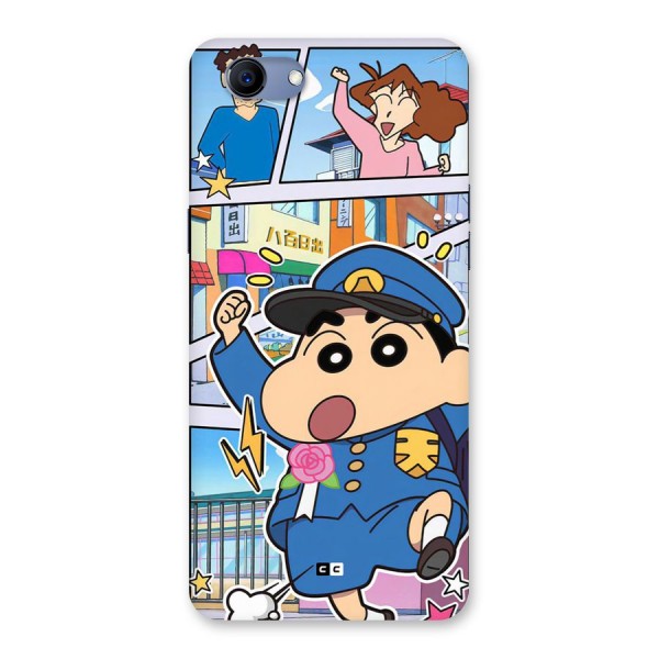 Officer Shinchan Back Case for Realme 1
