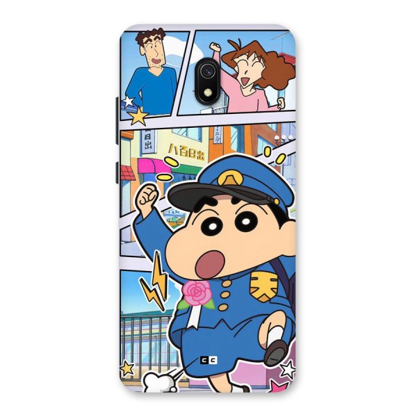 Officer Shinchan Back Case for Redmi 8A