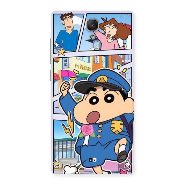 Officer Shinchan Back Case for Redmi Note
