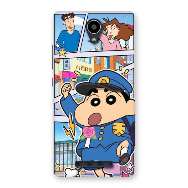 Officer Shinchan Back Case for Redmi Note 2