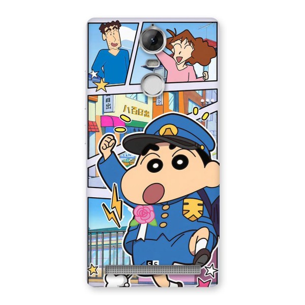 Officer Shinchan Back Case for Vibe K5 Note