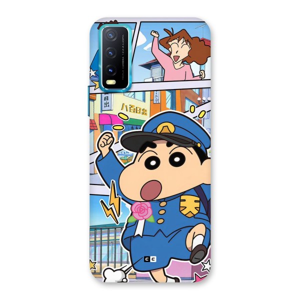Officer Shinchan Back Case for Vivo Y12s