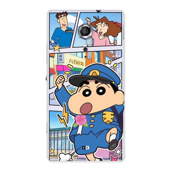 Officer Shinchan Back Case for Xperia Sp