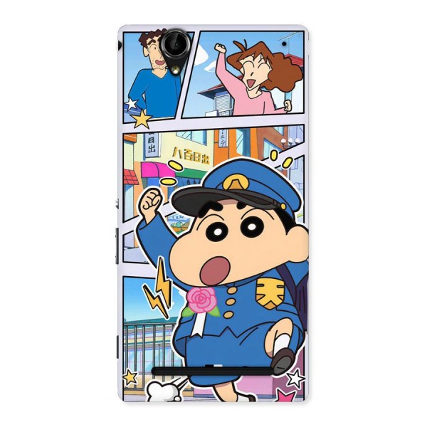 Officer Shinchan Back Case for Xperia T2